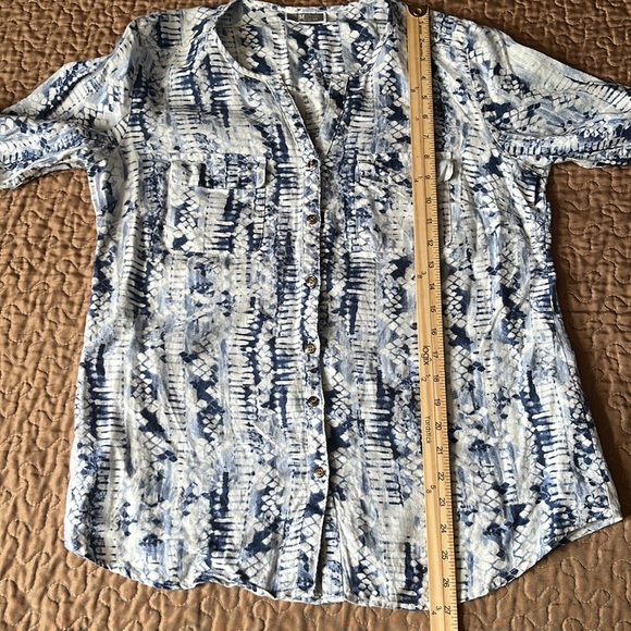 JM Collection linen button down blouse - Picture 14 of 14